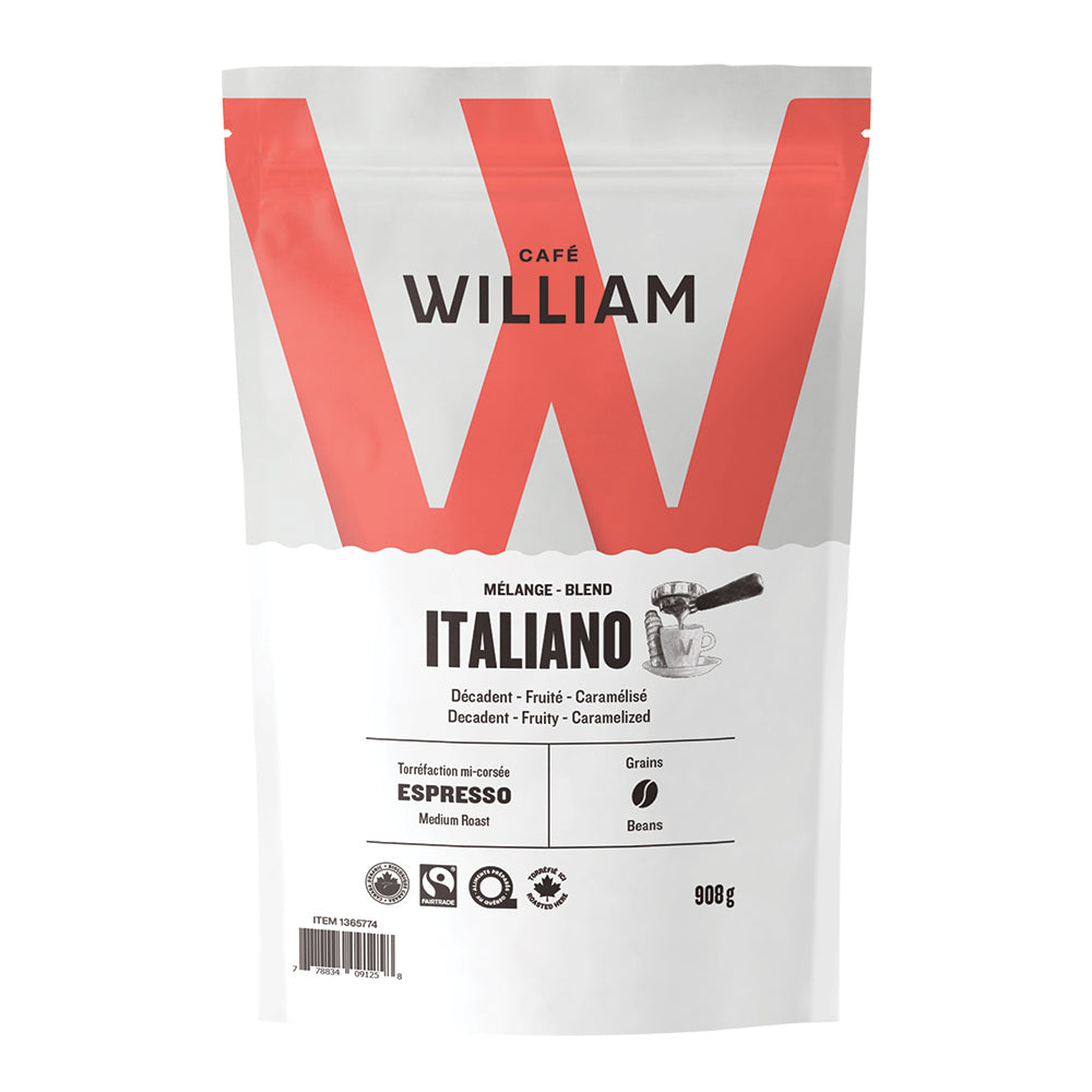 Italian Espresso Coffee - Organic and Fair Trade | Café William