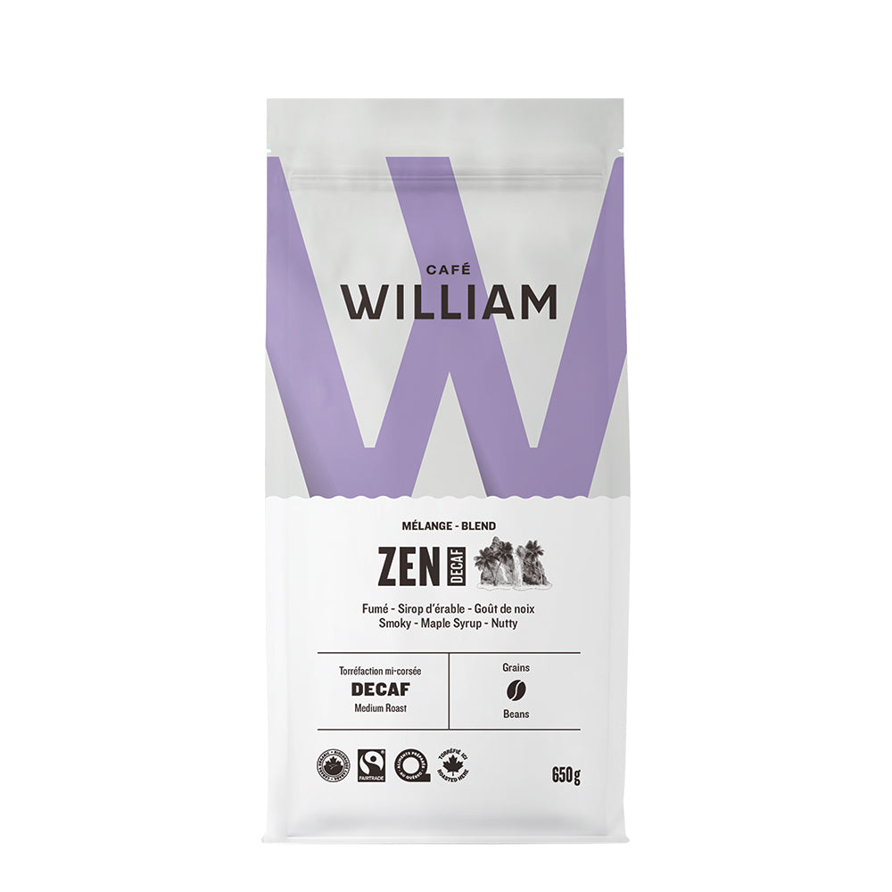 Zen Decaf Coffee - Organic and Fair Trade Ground Beans | Café William
