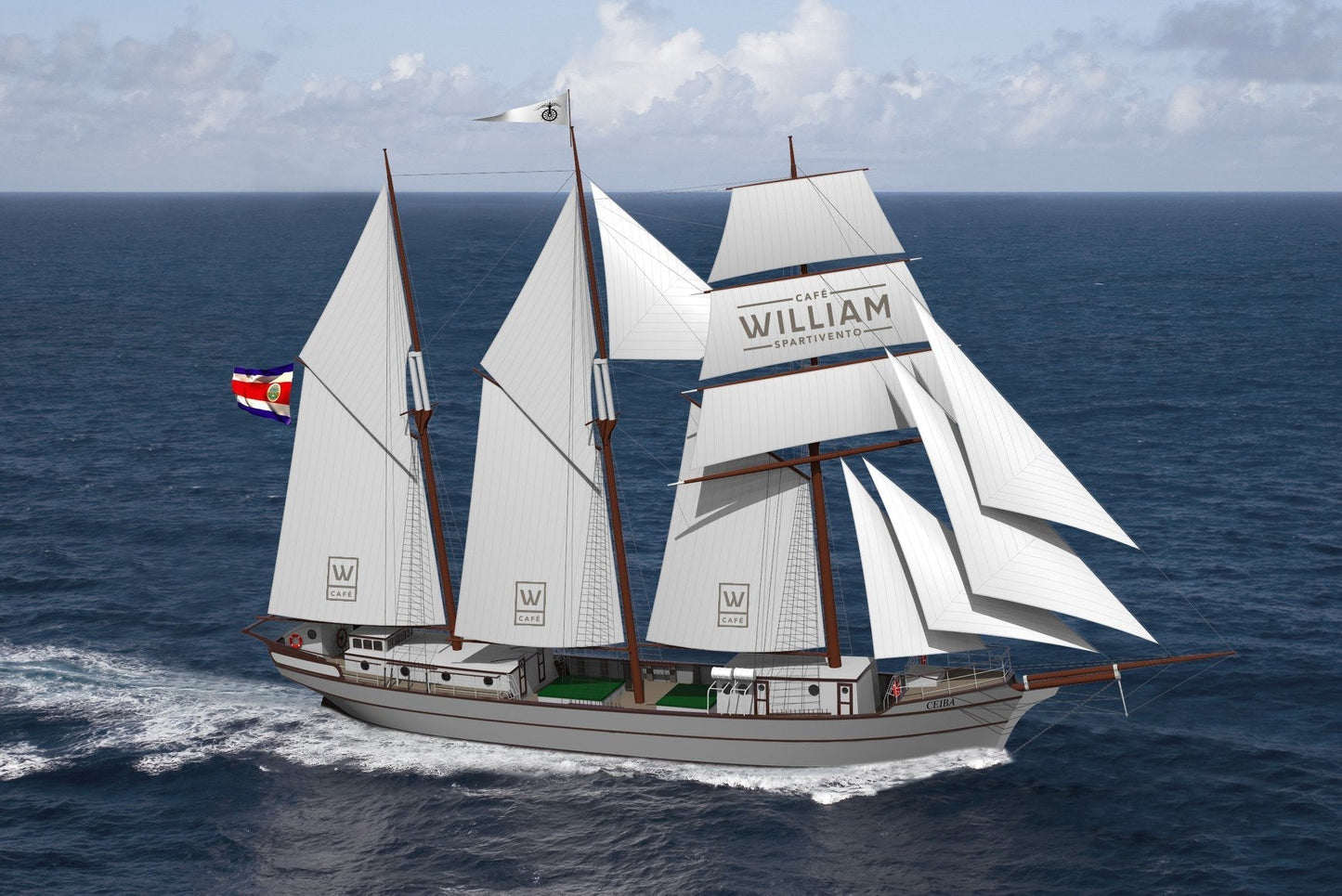 Café William invests in a zero-emission sailing cargo ship to transport its coffee beans