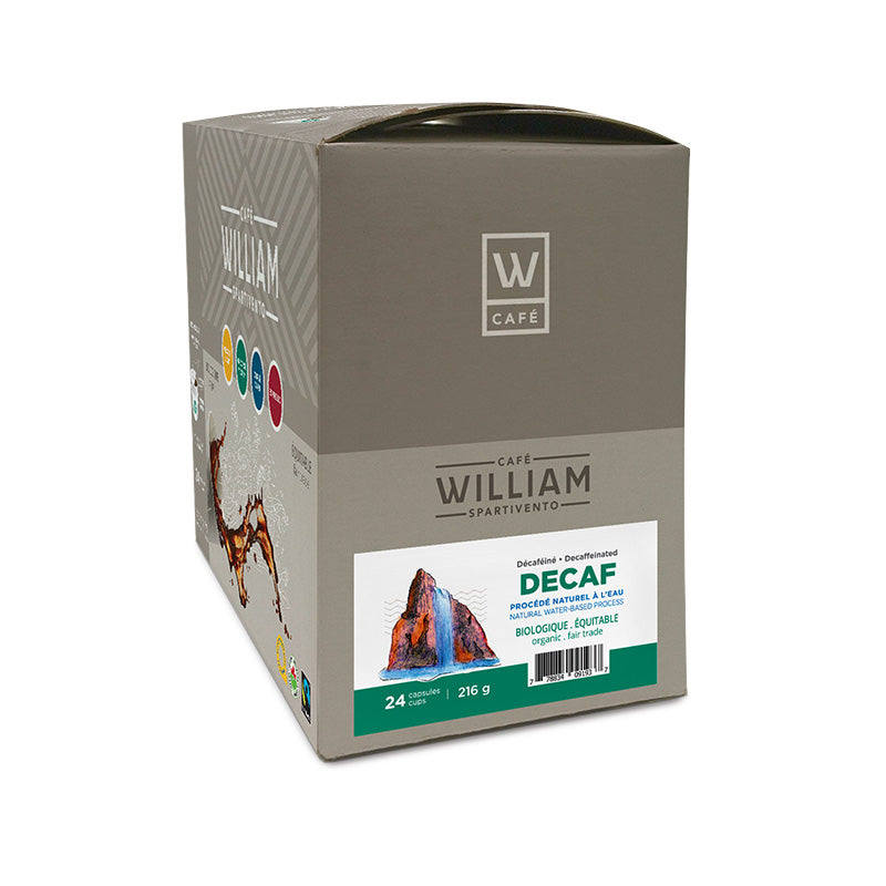 Decaf Coffee K Cup Organic and Fair Trade Cafe William