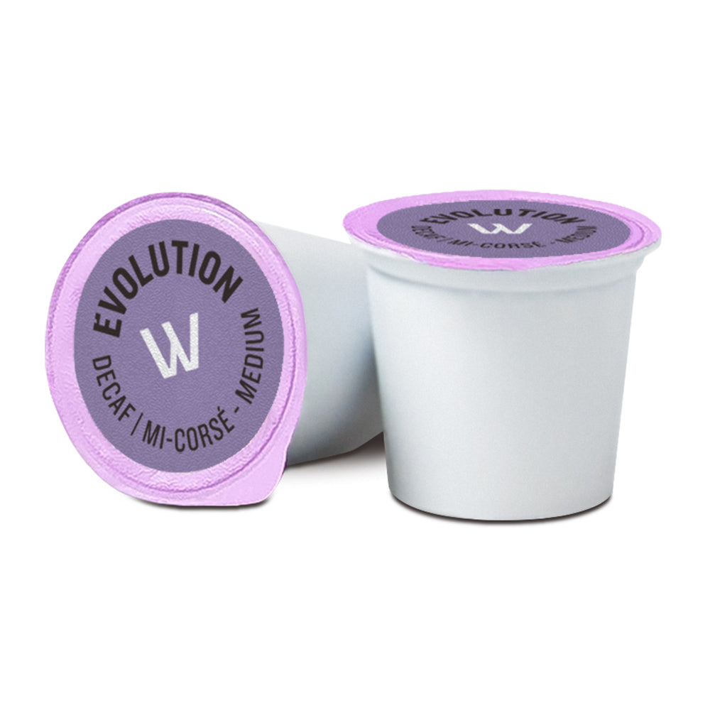 Cups Evolution EVOLUTION Swiss Water Decaf K-cup Coffee - Bright Flavours | Café William